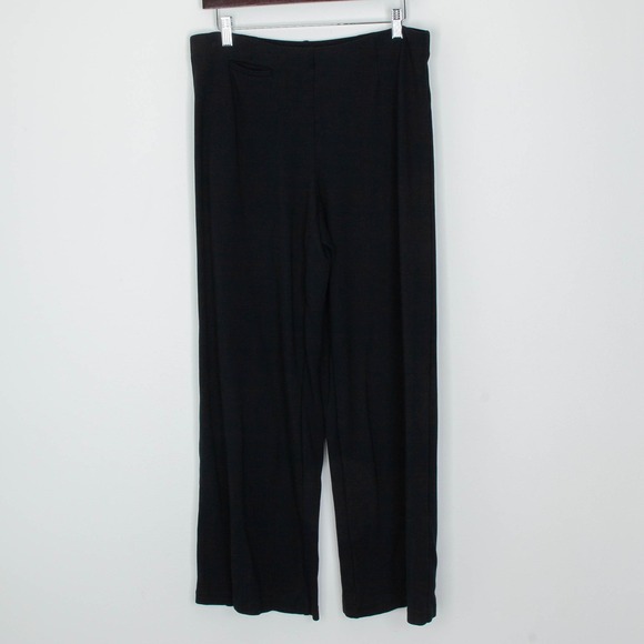 J. Jill Pants - J Jill Womens Ponte Wide Leg Pants Womens Size M Black Minimalist Office Stretch
